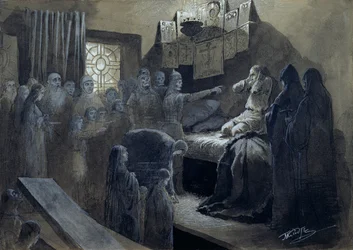 Iwan IV. (1530-84), der Schreckliche, wird von den Geistern der von ihm Ermordeten heimgesucht