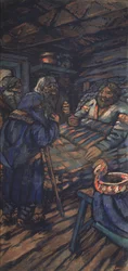 Die Hochzeit des Großfürsten Wladimir I. Swjatoslawitsch Triptychon, Seitenpanel (1920er Jahre)