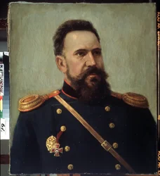 Porträt des Militärs und Ingenieurs Sergei Mosin, Erfinder des Mosin-Nagant-Gewehrs