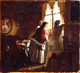 Illustration zum Gedicht Die Frau des Tambower Schatzmeisters nach M. Lermontow, 1862