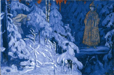 Ivan Susanin erhält eine Vision von Mikhail Fyodorovich