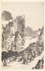 Landschaft nach Mi Fu