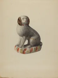 Pa. Deutscher Hundefigur, um 1937