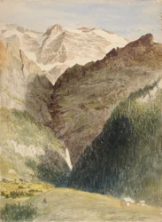 Gletscher und Wasserfälle, 1863