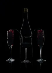 Elegante Weinreflexion