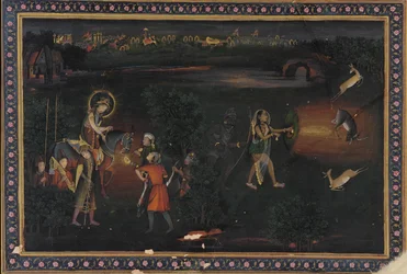 Hirschjagd bei Nacht