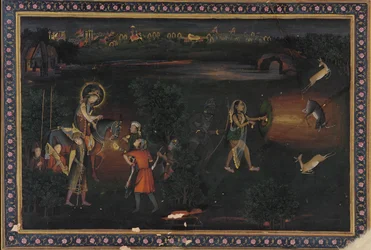 Hirschjagd bei Nacht, 18. Jahrhundert