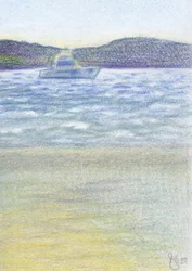 Friedliches Strandboot