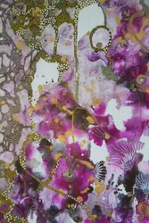 Lebendige Magenta-Goldene Blüten