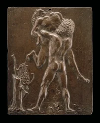 Herkules und Antäus, spätes 15. - frühes 16. Jahrhundert