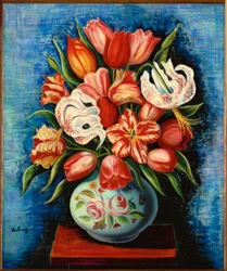 Blumenstrauß mit Tulpen und Lilien