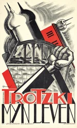 Plakat zur Werbung für Leon Trotzkis Autobiografie 