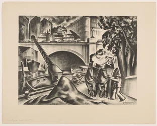 Seine-Kai in Paris, fünf verschiedene Probedrucke