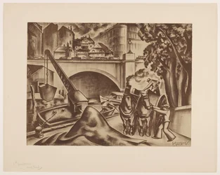 Seine-Kai in Paris, fünf verschiedene Probedrucke