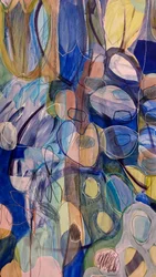 Abstrakter Blauer Organischer Fluss