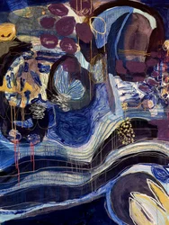 Tiefblaue abstrakte Wirbel