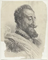 Männerkopf mit Bart, nach rechts (Bellegarde)