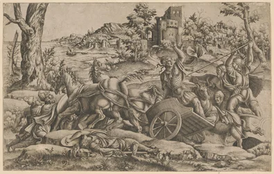 Hektor kämpft gegen die Griechen