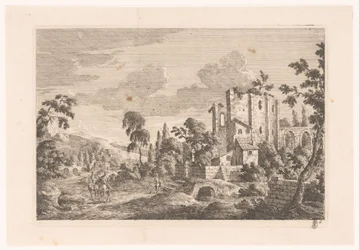 Landschaft mit Ruine