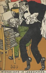 Wiener Café: Im Lesezimmer, 1911