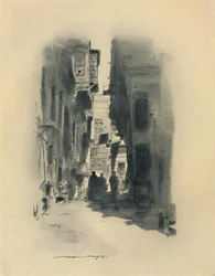 Eine Straße in Kairo, 1903