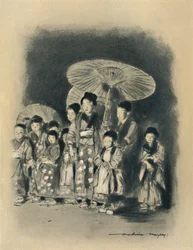 Kinder, die ein Schauspiel beobachten, 1903