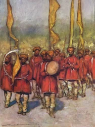 Einheimische Barden aus dem Cutch-Staat, 1903