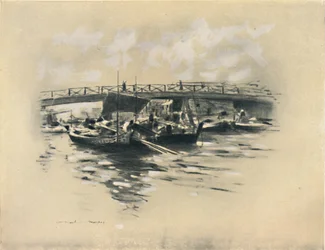 Der Ogara-Fluss in Tokio, 1903