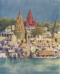 Ein Flussfest in Benares, 1905