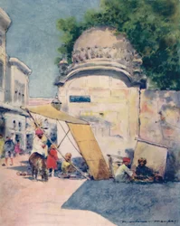 An einer Straßenecke, Amritsar, 1905