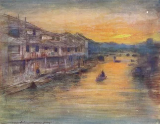 Am Großen Kanal, Osaka, ca. 1887, 1901