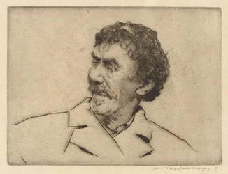 Whistler, Blick nach rechts, Monokel im linken Auge