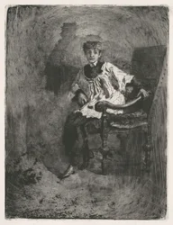 Sitzender Akolyth