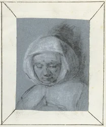 Studie eines Frauenkopfes