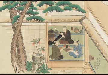 Illustrationen der Uji-Teeproduktion