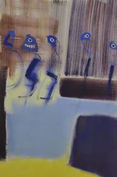 Abstrakte blaue Figuren