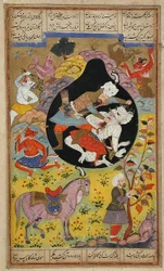 Rustam tötet den Weißen Div, 1608
