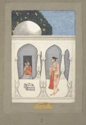 Eine Dame besucht ein Saiva-Schrein, ca. 1740