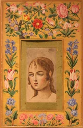 Gemälde einer jungen Schönheit, Iran, 1740er-50er