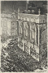 Piccadilly Circus, Vorabend der Krönung von George VI
