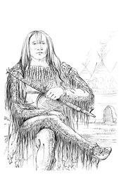 Häuptling der Blackfoot-Nation, 1841.