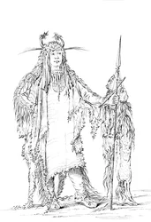 Porträt von Eagle Ribs, einheimischer amerikanischer Mann, 1841
