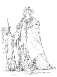 Porträt von Iron Horn, amerikanischer Ureinwohner, 1841