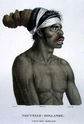 Cour-Rou-Bari-Gal, ein Eingeborener von New Holland, Platte 18 aus 