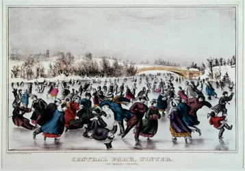 Schlittschuhlaufen im Central Park, New York