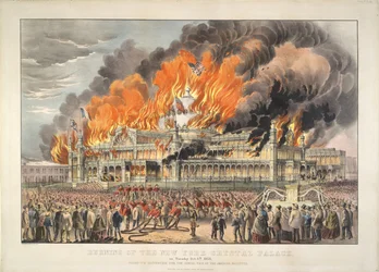 Brand des New York Crystal Palace am Dienstag, 5. Oktober 1858