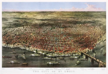 Die Stadt St. Louis, ca. 1874