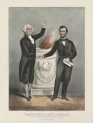 Washington und Lincoln. Der Vater und der Retter unseres Landes, ca. 1865
