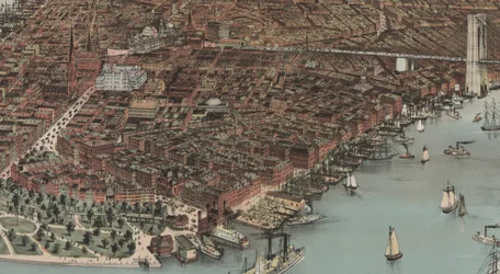Die Stadt New York (Detail), 1883