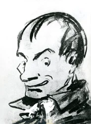 Karikatur von Charles Baudelaire (1821-67)